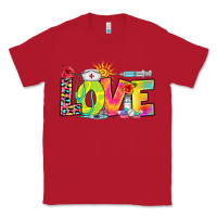 Red love nurse summer Classic Tee - RanaPortraitStore