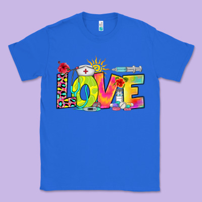 Love Nurse Summer Classic Tee Designed By Ranaportraitstore