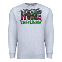 Heather Grey home sweet home Premium Sweatshirt - CowhideDigitalArt
