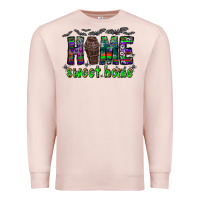 Pale Pink home sweet home Premium Sweatshirt - CowhideDigitalArt
