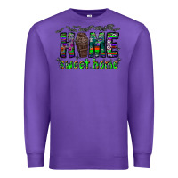 Purple home sweet home Premium Sweatshirt - CowhideDigitalArt
