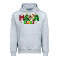 Heather Grey mama claus Urban Hoodie - NancyCooperArtShop