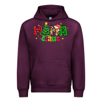 Mauve Wine mama claus Urban Hoodie - NancyCooperArtShop