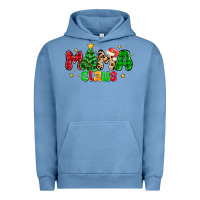 Pigment Pebble Blue mama claus Urban Hoodie - NancyCooperArtShop