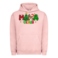 Pigment Salmon mama claus Urban Hoodie - NancyCooperArtShop