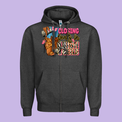 Zipper Hoodie Closing deals in high heels black fashion girl