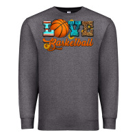 Charcoal Heather love basketball Premium Sweatshirt - HRA Design Shop