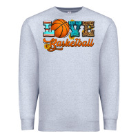 Heather Grey love basketball Premium Sweatshirt - HRA Design Shop