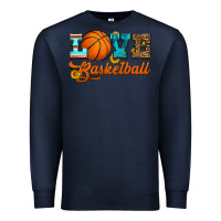 Navy love basketball Premium Sweatshirt - HRA Design Shop
