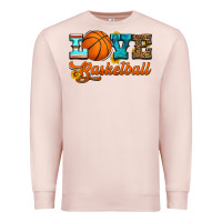 Pale Pink love basketball Premium Sweatshirt - HRA Design Shop