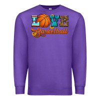 Purple love basketball Premium Sweatshirt - HRA Design Shop