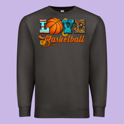 Love Basketball Premium Sweatshirt Designed By Hra Design Shop