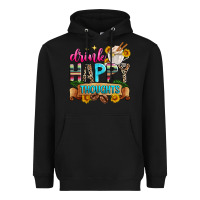 Black drink happy thoughts Heavyweight Hoodie - Zillion Design Studio