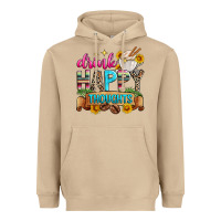 Mushroom drink happy thoughts Heavyweight Hoodie - Zillion Design Studio
