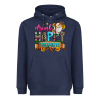 Navy drink happy thoughts Heavyweight Hoodie - Zillion Design Studio