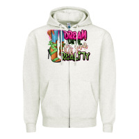Oatmeal Heather Dream until it's your reality heels black fashion Zipper Hoodie - RanaPortraitStore