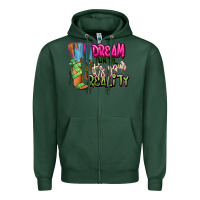 Sports Green Dream until it's your reality heels black fashion Zipper Hoodie - RanaPortraitStore