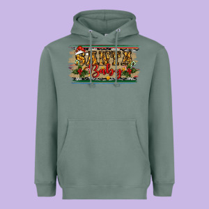 Christmas Western Santa Baby Heavyweight Hoodie Designed By Ranaportraitstore