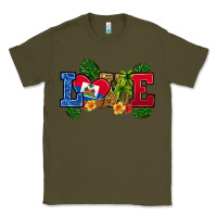 Army Green love haitian republic Classic Tee - RanaPortraitStore