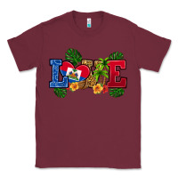 Burgundy love haitian republic Classic Tee - RanaPortraitStore