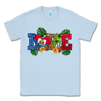 Dusty Blue love haitian republic Classic Tee - RanaPortraitStore