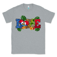 Heather Grey love haitian republic Classic Tee - RanaPortraitStore