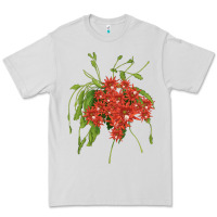 Dove Grey Red Orchid Cactus Premium Tee - LillyAllenDesigns