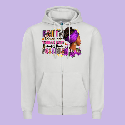 Zipper Hoodie Faith it does not make things easy