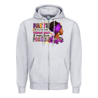 Heather Grey Faith it does not make things easy Zipper Hoodie - RanaPortraitStore