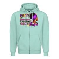 Seafoam Faith it does not make things easy Zipper Hoodie - RanaPortraitStore