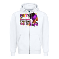 White Faith it does not make things easy Zipper Hoodie - RanaPortraitStore