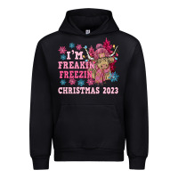 Black i'm freakin freezin christmas 2023 Urban Hoodie - NancyCooperArtShop