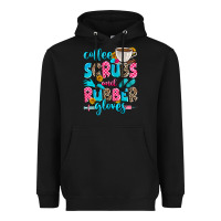 Black coffee scrubs and rubber gloves Heavyweight Hoodie - Zillion Design Studio