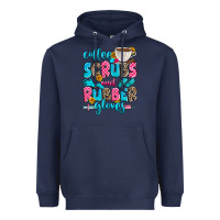Navy coffee scrubs and rubber gloves Heavyweight Hoodie - Zillion Design Studio