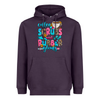 Plum coffee scrubs and rubber gloves Heavyweight Hoodie - Zillion Design Studio