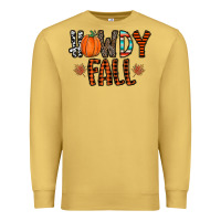 Antique Gold howdy fall Premium Sweatshirt - CowhideDigitalArt