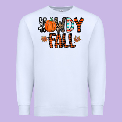 Howdy Fall Premium Sweatshirt Designed By Cowhidedigitalart