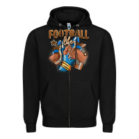 Black Football life afro girl sneakers Zipper Hoodie - RanaPortraitStore