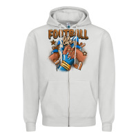 Dove Grey Football life afro girl sneakers Zipper Hoodie - RanaPortraitStore