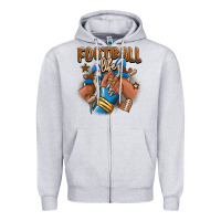 Heather Grey Football life afro girl sneakers Zipper Hoodie - RanaPortraitStore