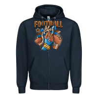 Navy Football life afro girl sneakers Zipper Hoodie - RanaPortraitStore