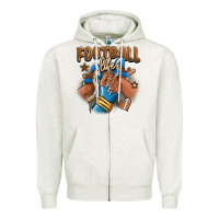 Football Life Afro Girl Sneakers Zipper Hoodie | Teevron
