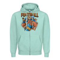 Seafoam Football life afro girl sneakers Zipper Hoodie - RanaPortraitStore