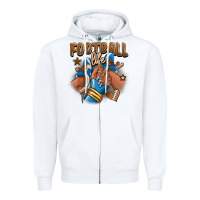 White Football life afro girl sneakers Zipper Hoodie - RanaPortraitStore