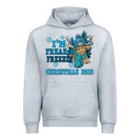 Heather Grey i'm freakin freezin christmas 2023 Urban Hoodie - NancyCooperArtShop