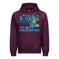 Mauve Wine i'm freakin freezin christmas 2023 Urban Hoodie - NancyCooperArtShop