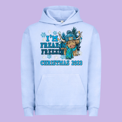I'm Freakin Freezin Christmas 2023 Urban Hoodie Designed By Nancycooperartshop