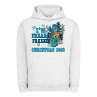 Pigment Lunar Rock i'm freakin freezin christmas 2023 Urban Hoodie - NancyCooperArtShop