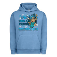 Pigment Pebble Blue i'm freakin freezin christmas 2023 Urban Hoodie - NancyCooperArtShop