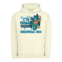 Pigment Pistachio i'm freakin freezin christmas 2023 Urban Hoodie - NancyCooperArtShop